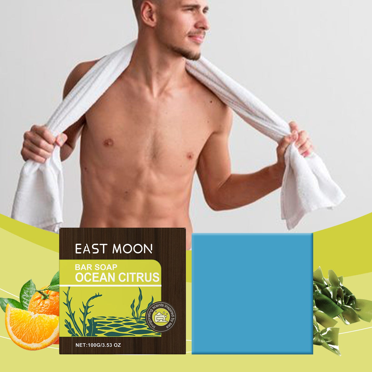Men's Ocean Citrus Bar Soap — Fresh, Non-Drying Clean