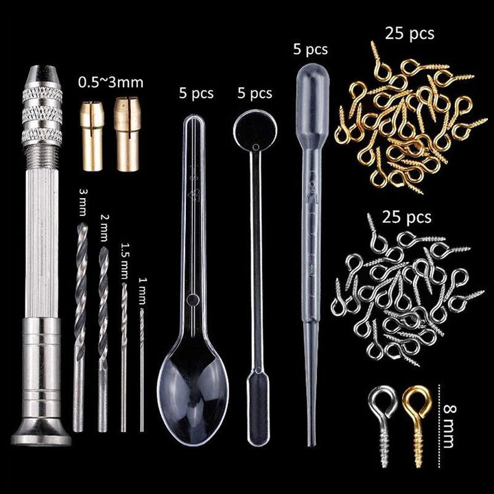 Silicone Jewelry Molds Kit — 83-Piece Epoxy Resin Crystal Set