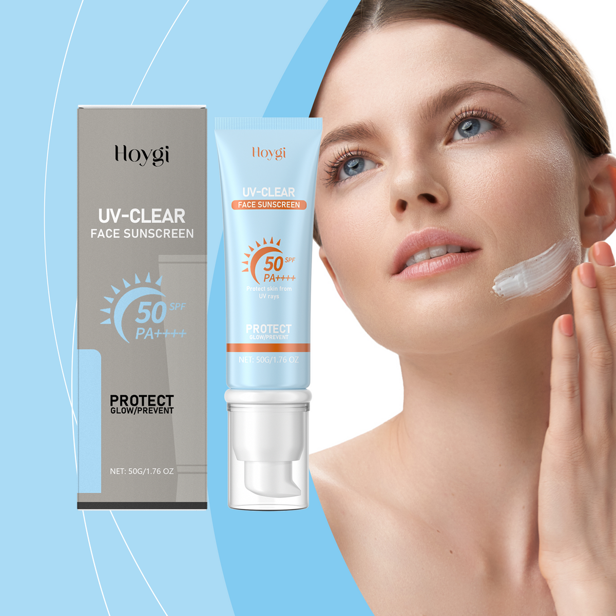 Hoygi SPF 50 Face Sunscreen - Non-Sticky Daily Protection