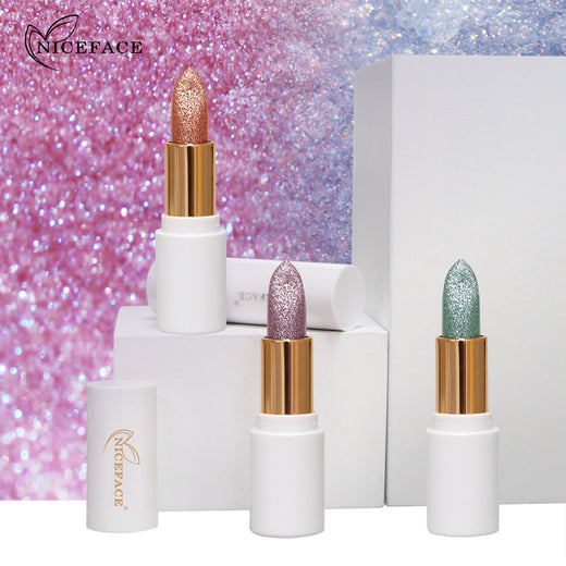 Color-Changing Glitter Lipstick for Glossy, Playful Lips