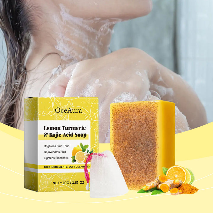 Turmeric Lemon Brightening Soap — Gentle Exfoliation & Even