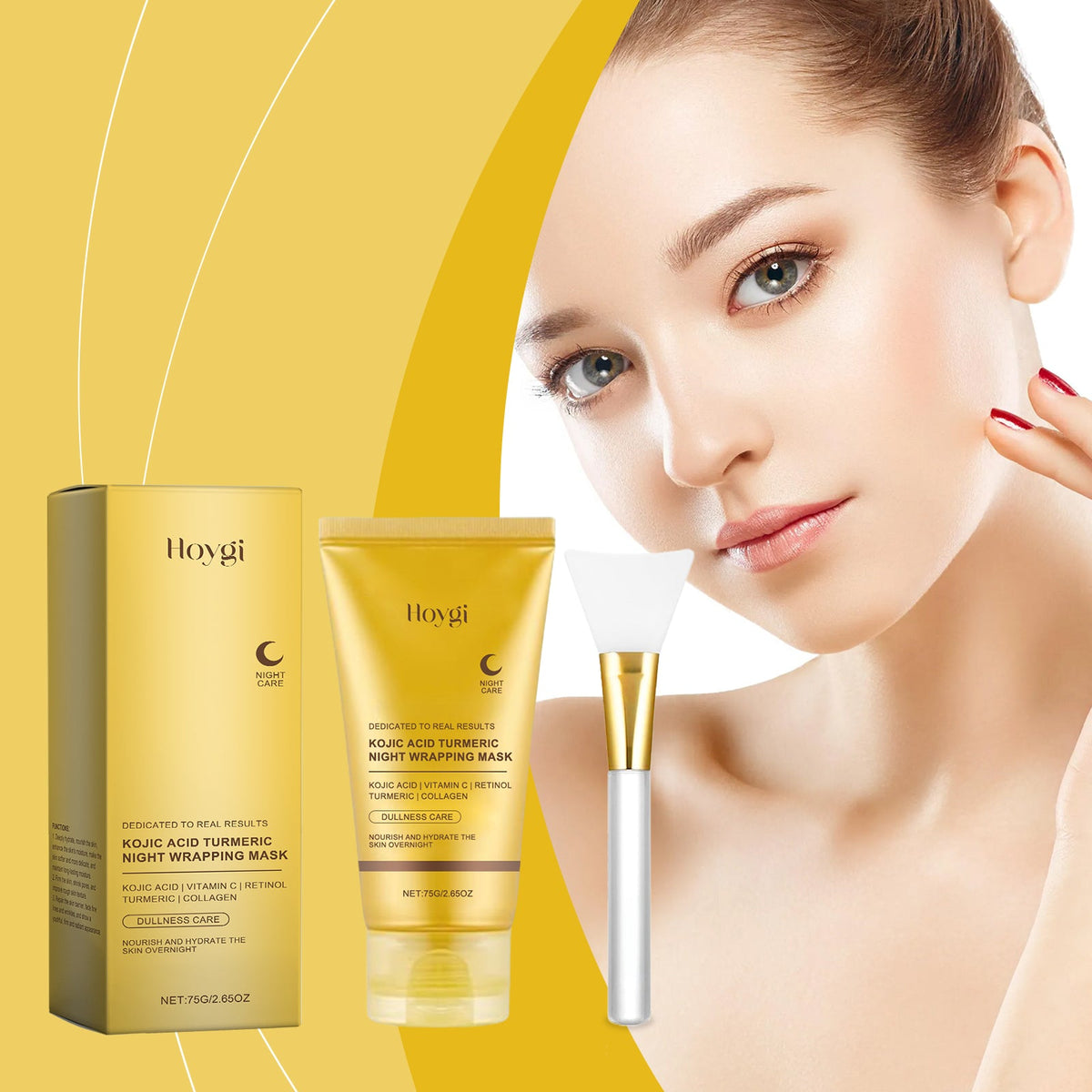 Turmeric Collagen Peel-Off Mask With Scraper Applicator