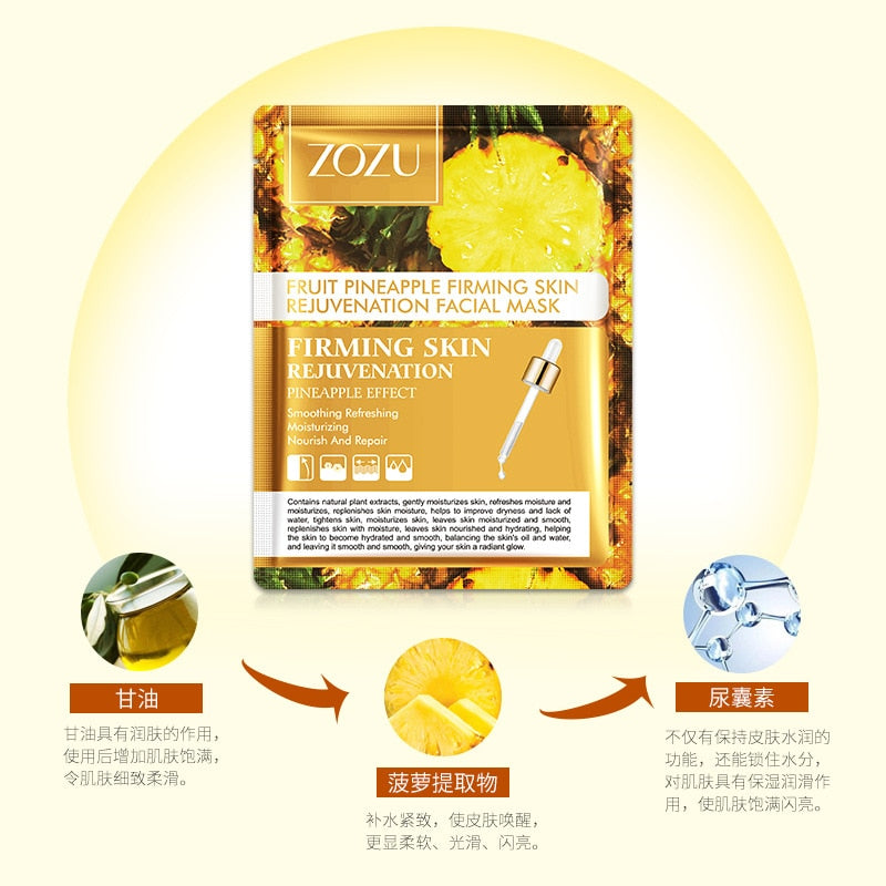 Fruit Sheet Masks for Oil Control, Brightening & Hydration