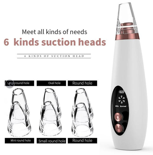 Blackhead Remover Pore Vacuum — 6 Heads, 3 Modes, Clear Skin
