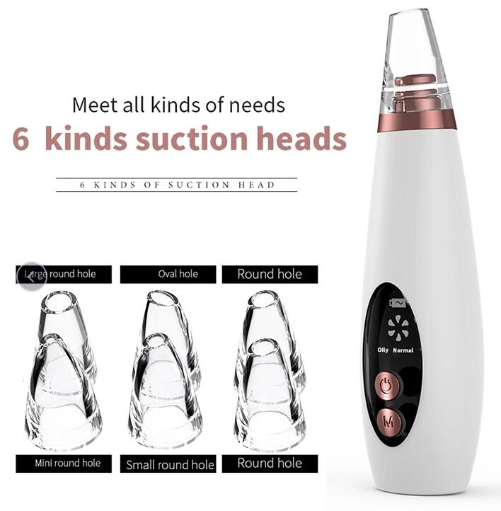 Blackhead Remover Pore Vacuum — 6 Heads, 3 Modes, Clear Skin