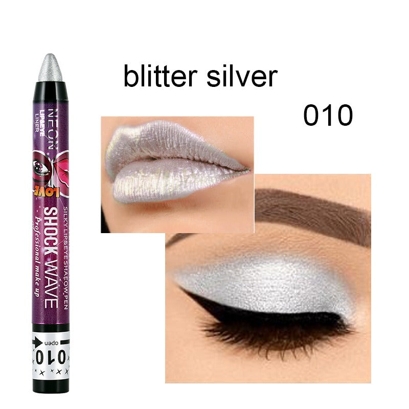 Eye and Lip Pencil Set: 36 Glitter Shades, 2-in-1
