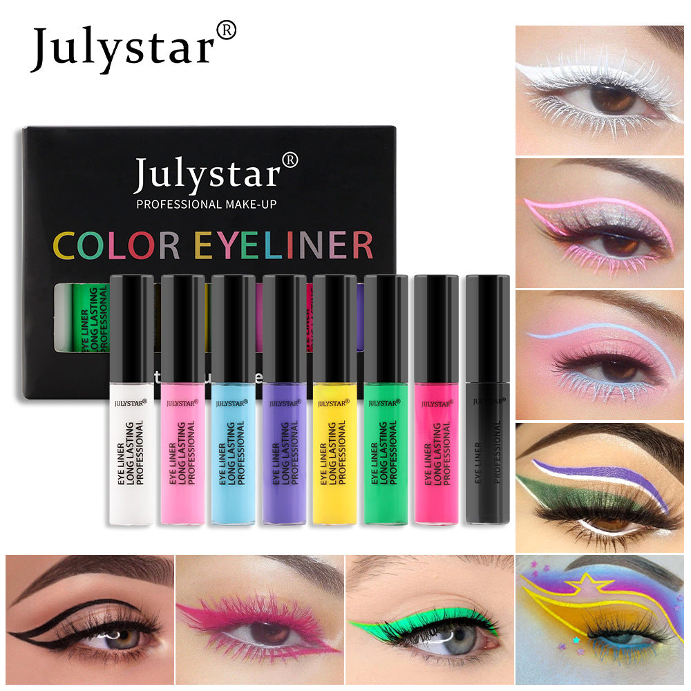 Colorful Liquid Eyeliner Set for Precise Eye Art