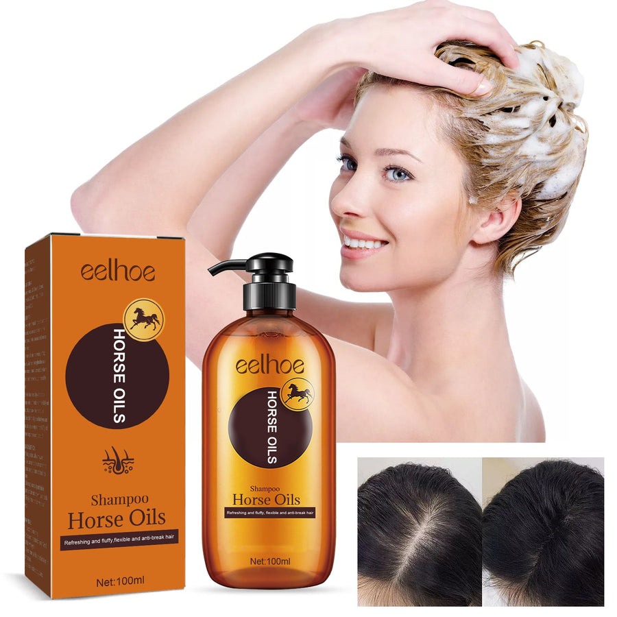 Horse Oil Shampoo for a Cleaner, Fuller-Looking Scalp