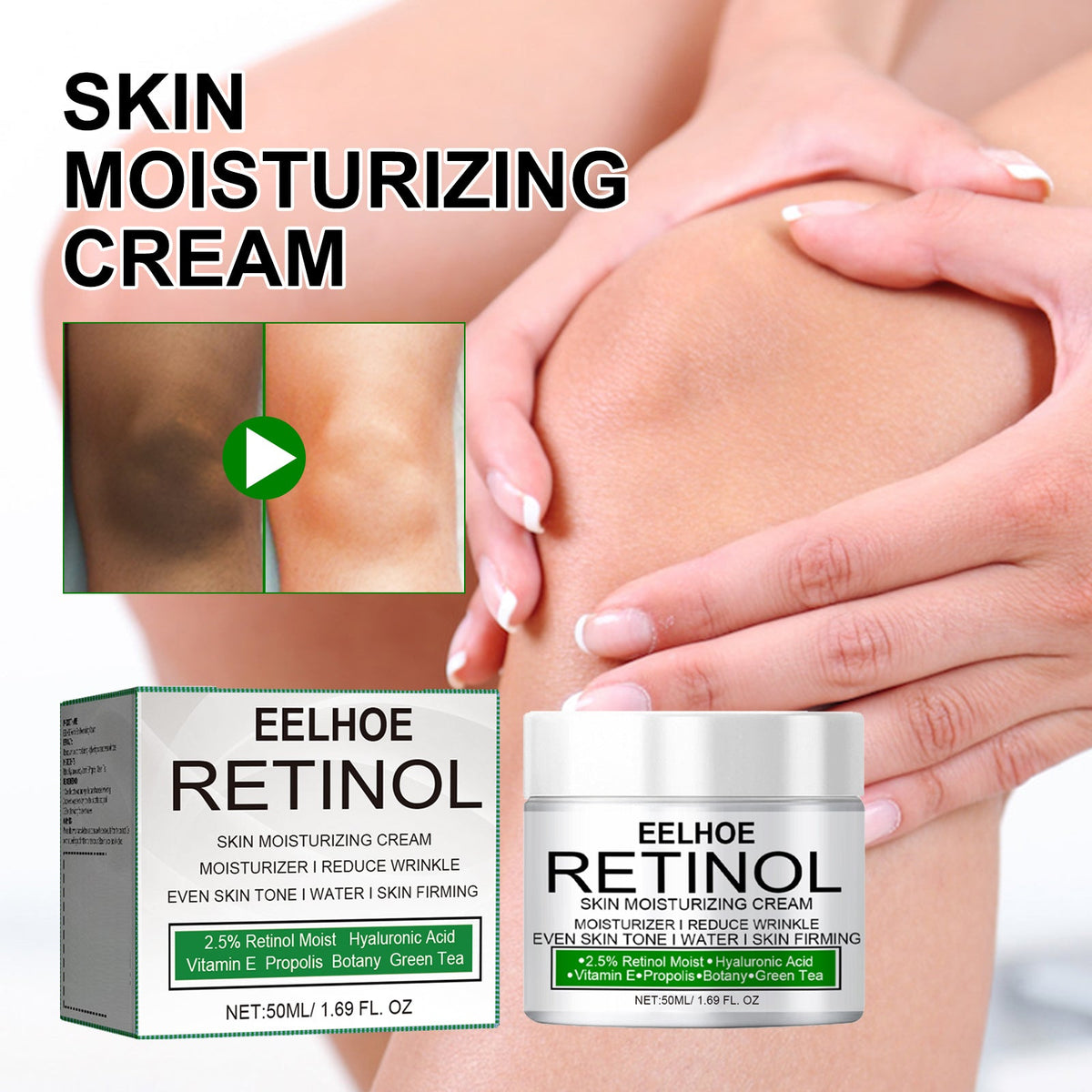 Retinol Body Cream for Dark Elbows & Underarms