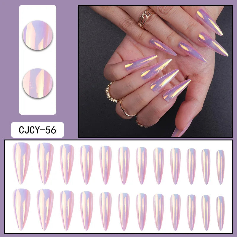24-Piece Stiletto Press-On Nails — Salon-Perfect Look