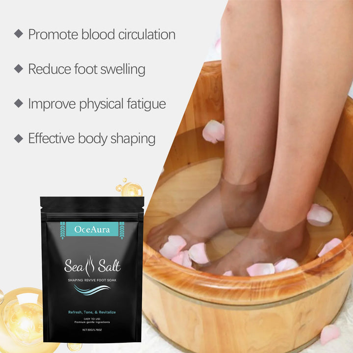 Sea Salt Foot Soak for Tired, Rough, Dry Feet Relief