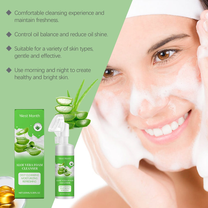Aloe Vera Foam Cleanser for Oily, Combination Skin