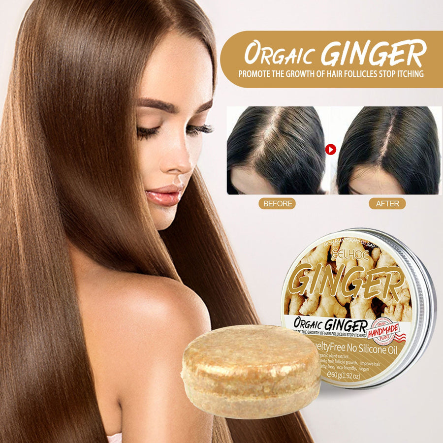Ginger Shampoo Bar for Itchy, Oily Scalp Relief