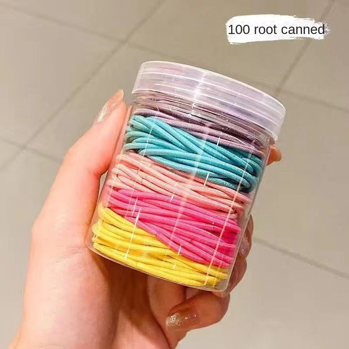 100 Hair Ties in a Reusable Jar for Everyday Styles