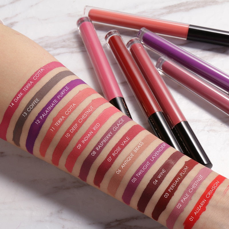 Liquid Lipstick Matte Color, Waterproof Kiss-Proof Wear