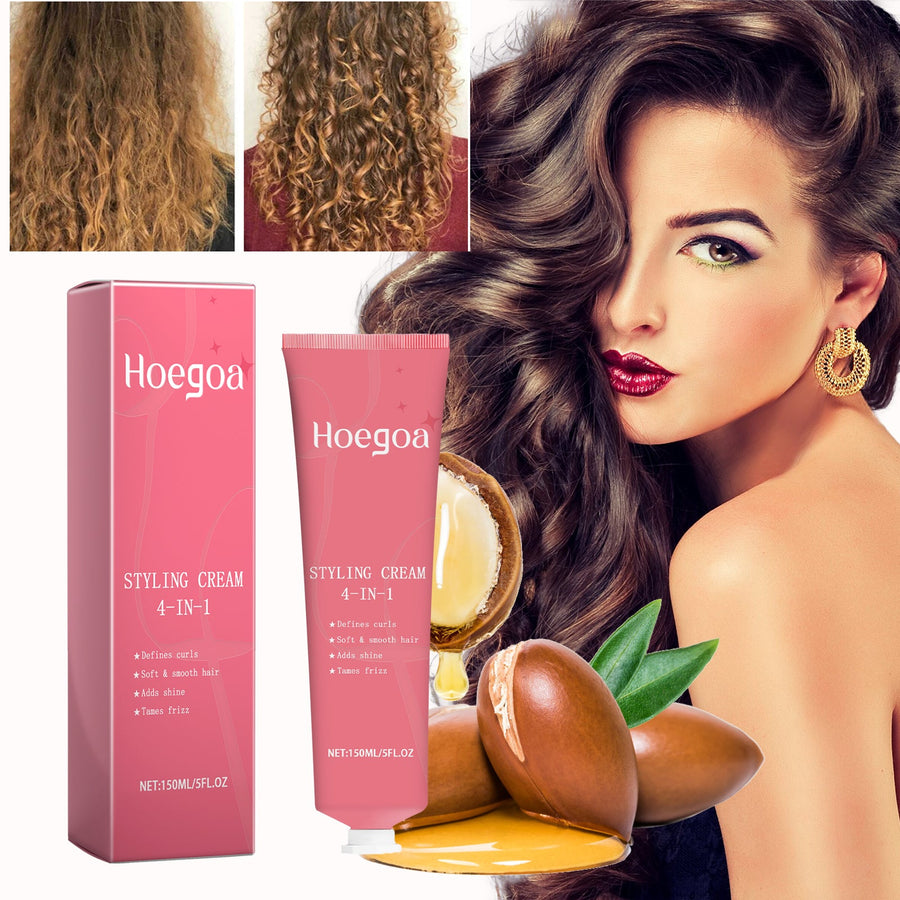 Curl Styling Cream for Defined, Frizz-Free Shiny Hair