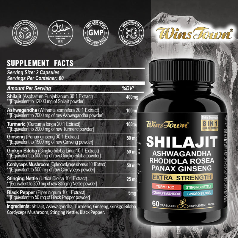 Product surrounded by 8 botanical source ingredients with '8-in-1 Simplicity' headline