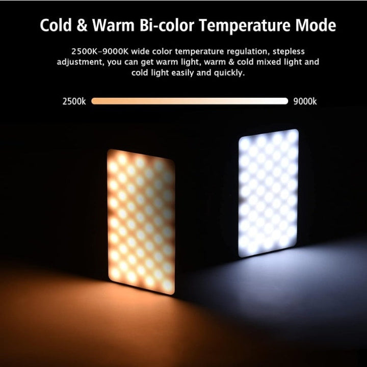 LED Video Light — 2500K‑9000K Bi‑Color with 20 Effects