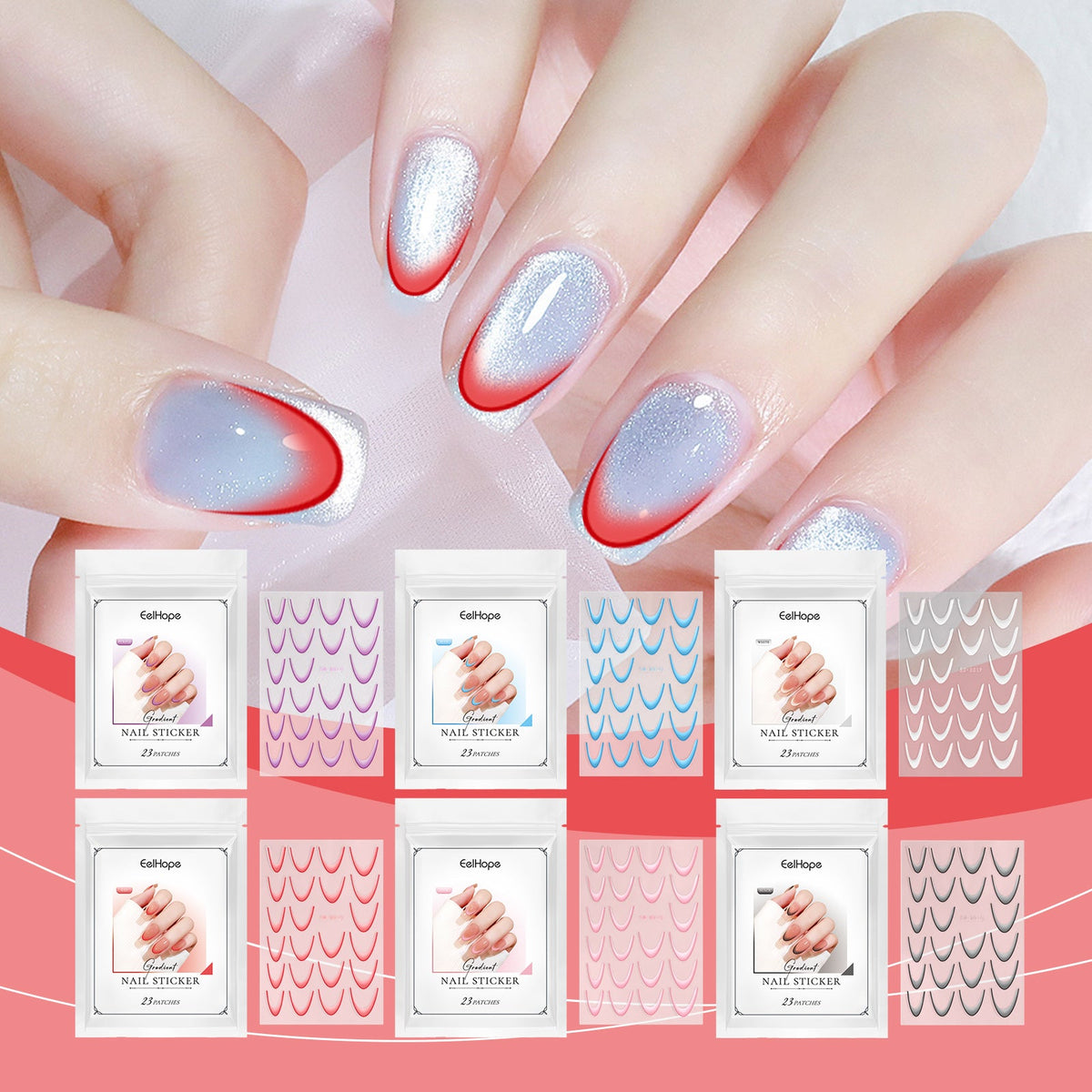 French Gradient Nail Stickers - Salon Ombre in Seconds