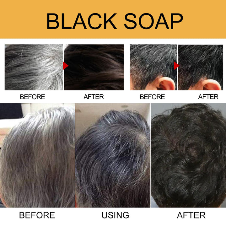 Black Shampoo Bar for Darker-Looking Gray Coverage