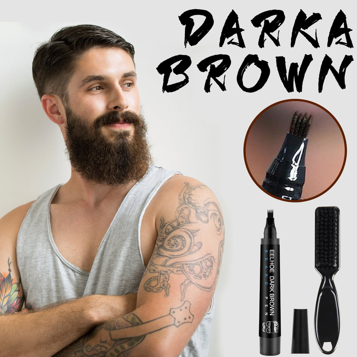 Beard Fill-In Pen Kit — Natural, Waterproof Definition All Day
