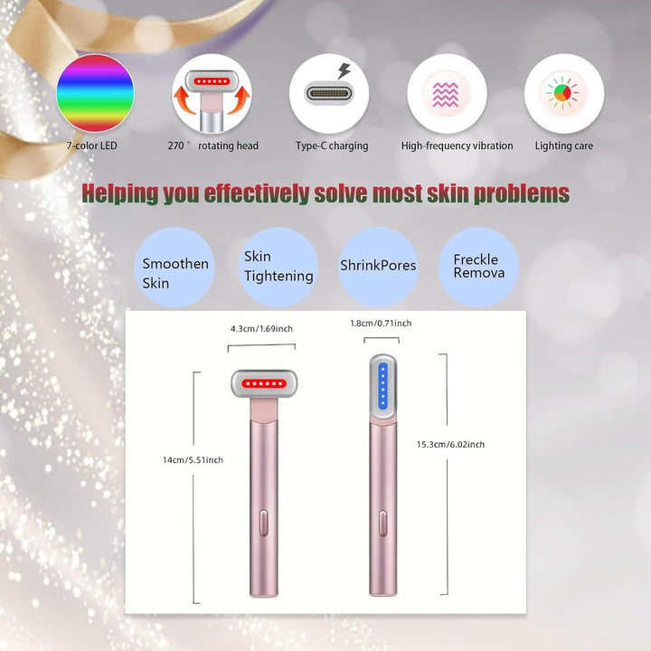 7‑Color LED Eye Massager — Anti‑Aging Firming Facial Wand