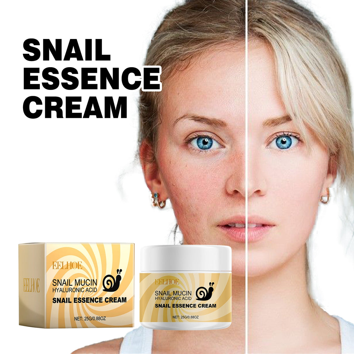 Snail Mucin Cream for Fine Lines & Dull, Dehydrated Skin