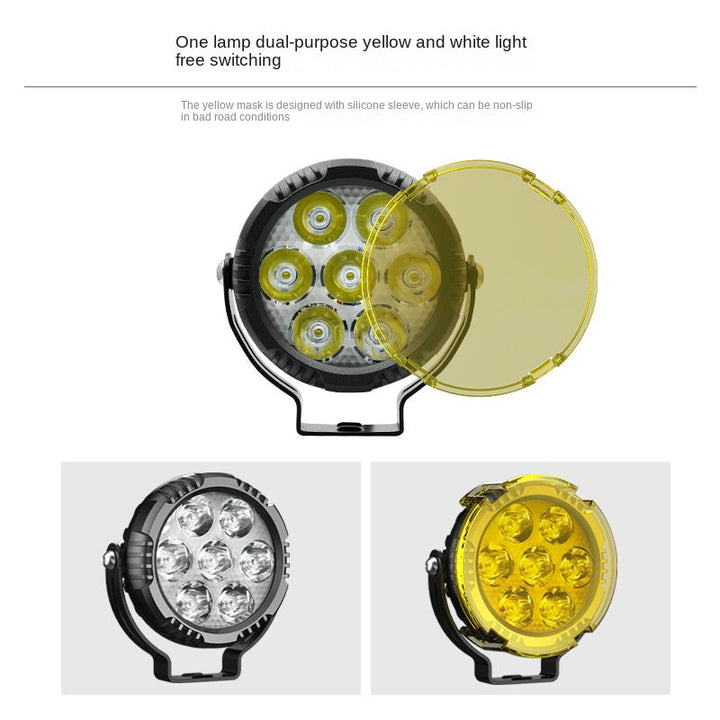 LED Car Spotlights — Dual‑Color Waterproof Off‑Road Lighting