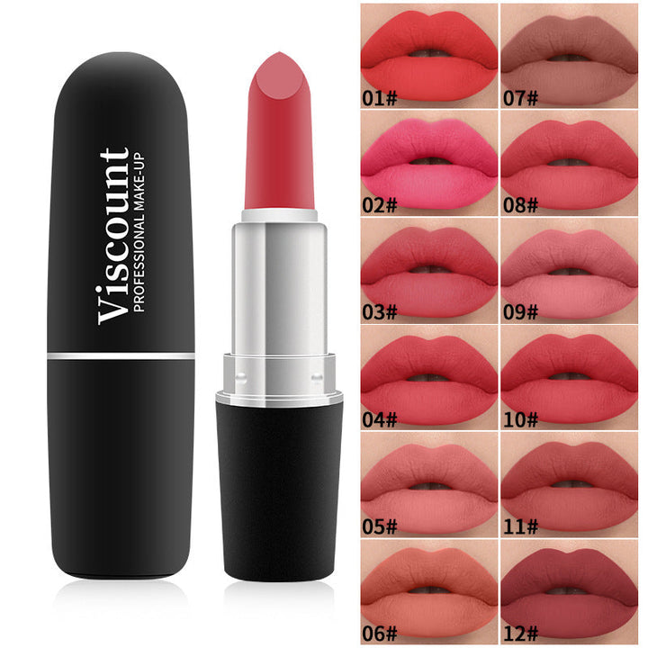 Fog Matte Lipstick 12 Shades Moisturizing Bullet Color