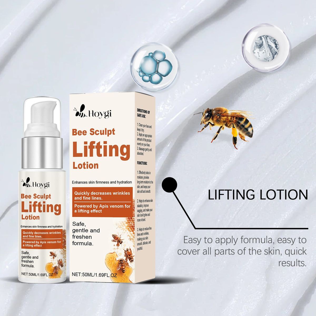 Bee Venom Firming Cream for Visible Skin Lifting