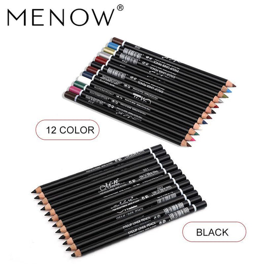 12-Color Waterproof Eyeliner Pencil Set for Bold Looks