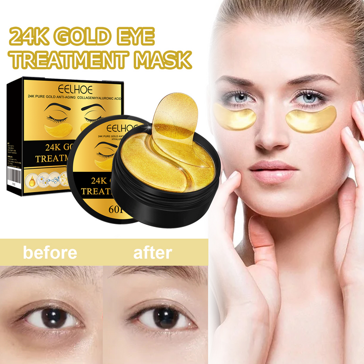 24K Gold Eye Mask Patches for Dark Circles & Puffiness