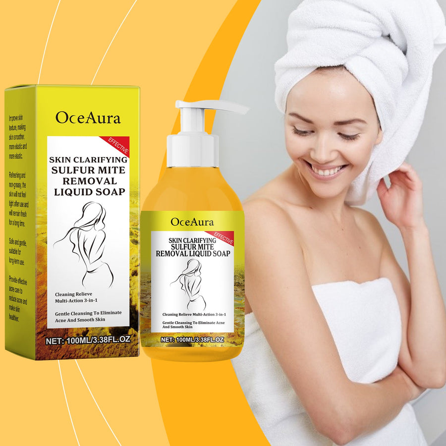 Sulfur Body Wash for Acne, Mites & Clear Smooth Skin