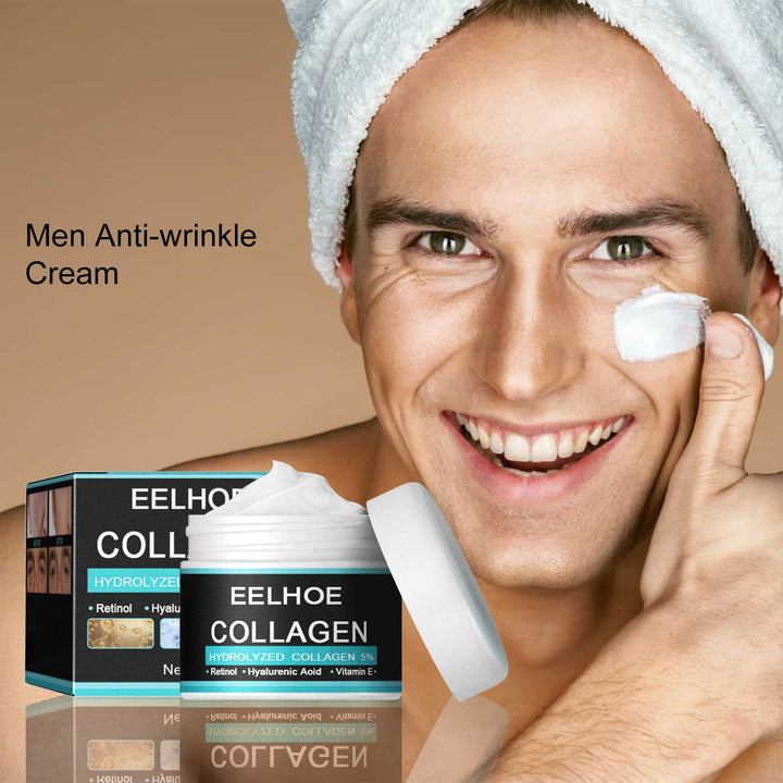 Men's Face Cream with Collagen & Retinol for Wrinkles