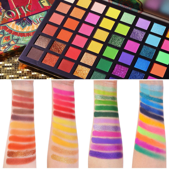 48-Color Eyeshadow Palette for Bold Colorful Looks