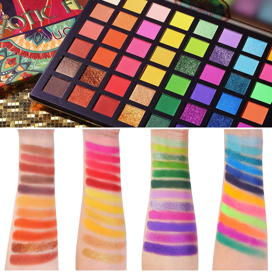 48-Color Eyeshadow Palette for Bold Colorful Looks