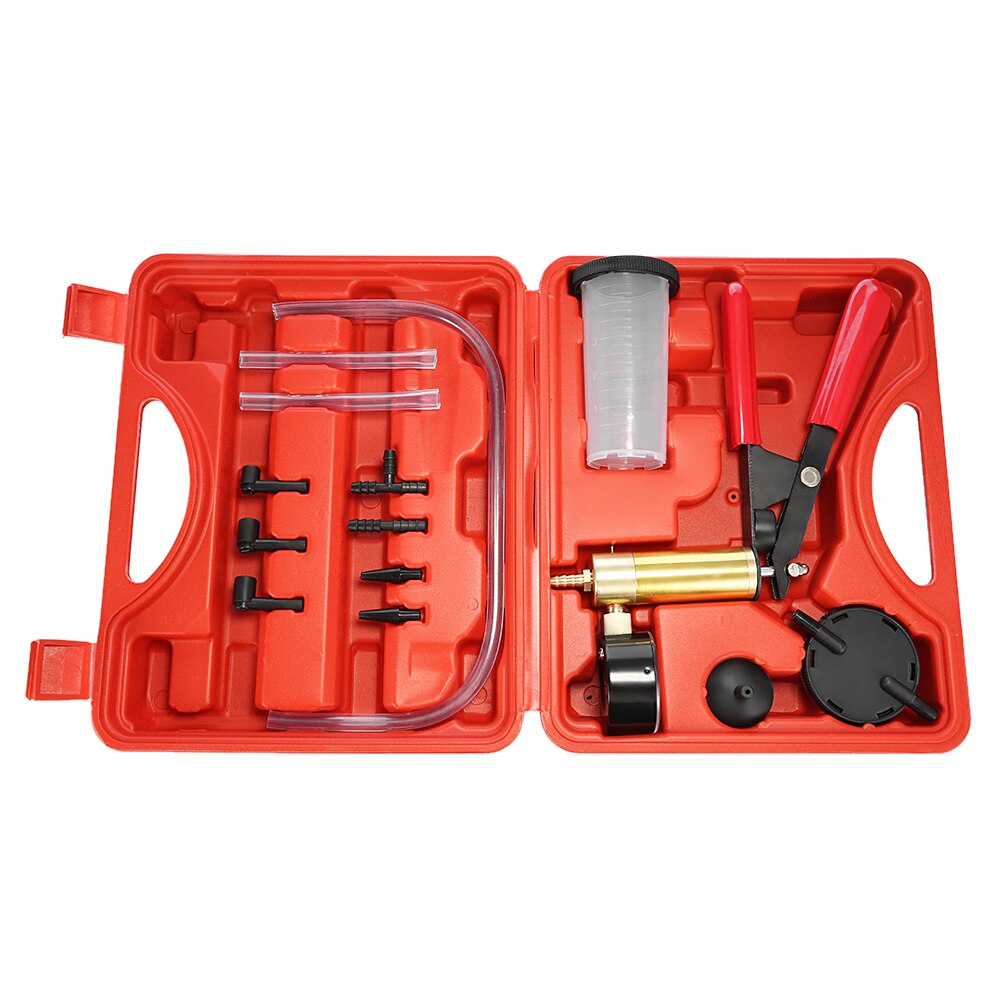 Brake Bleeder Kit — Professional Vacuum Pump with Gauge