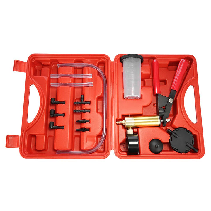 Brake Bleeder Kit — Professional Vacuum Pump with Gauge