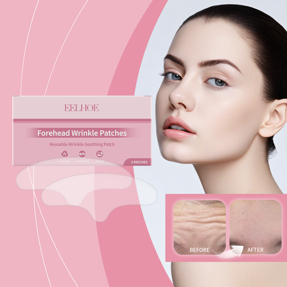 Reusable Forehead Patch for Visibly Smoother Wrinkles