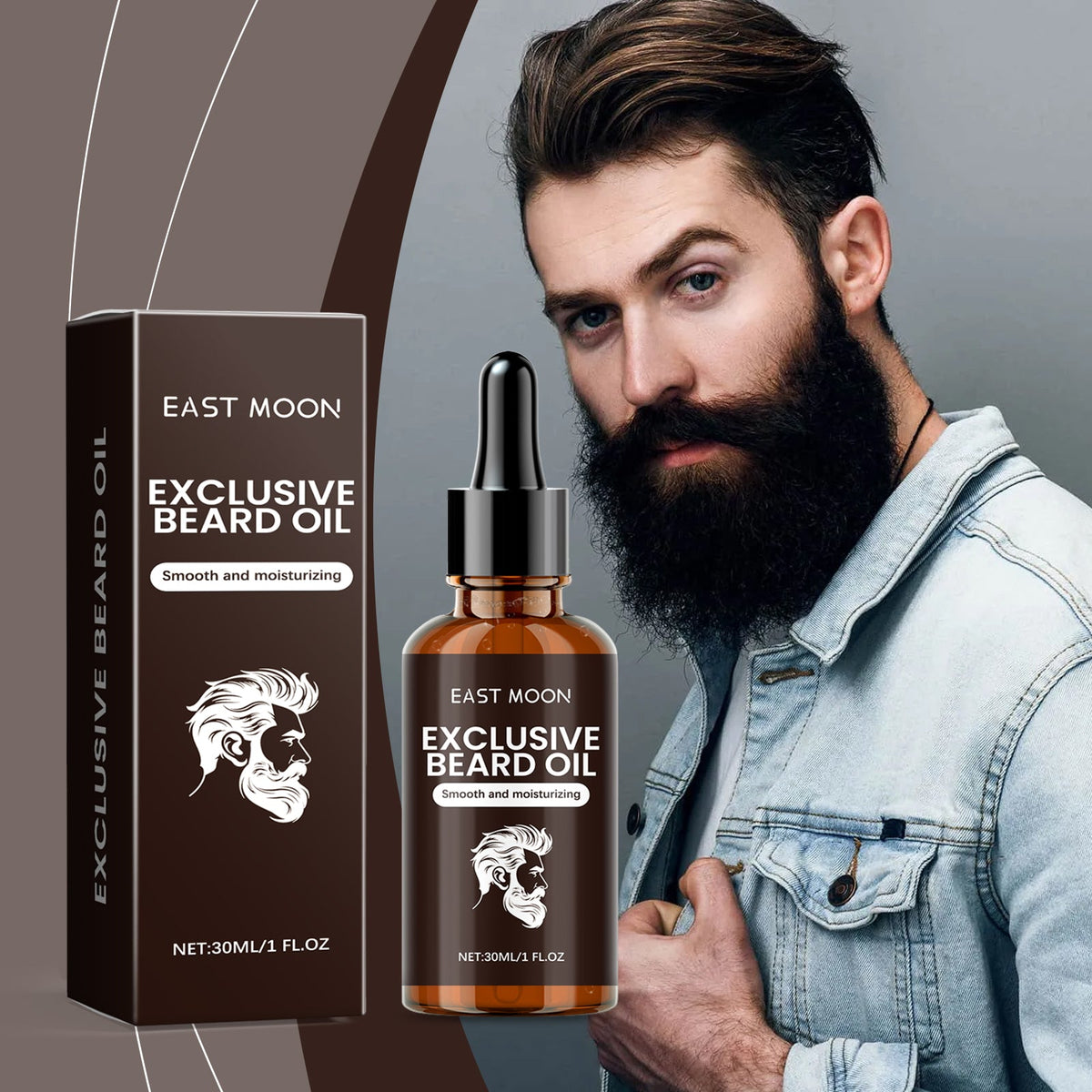 Beard Oil for Men — Smooth, Lustrous Beard in 60 Days