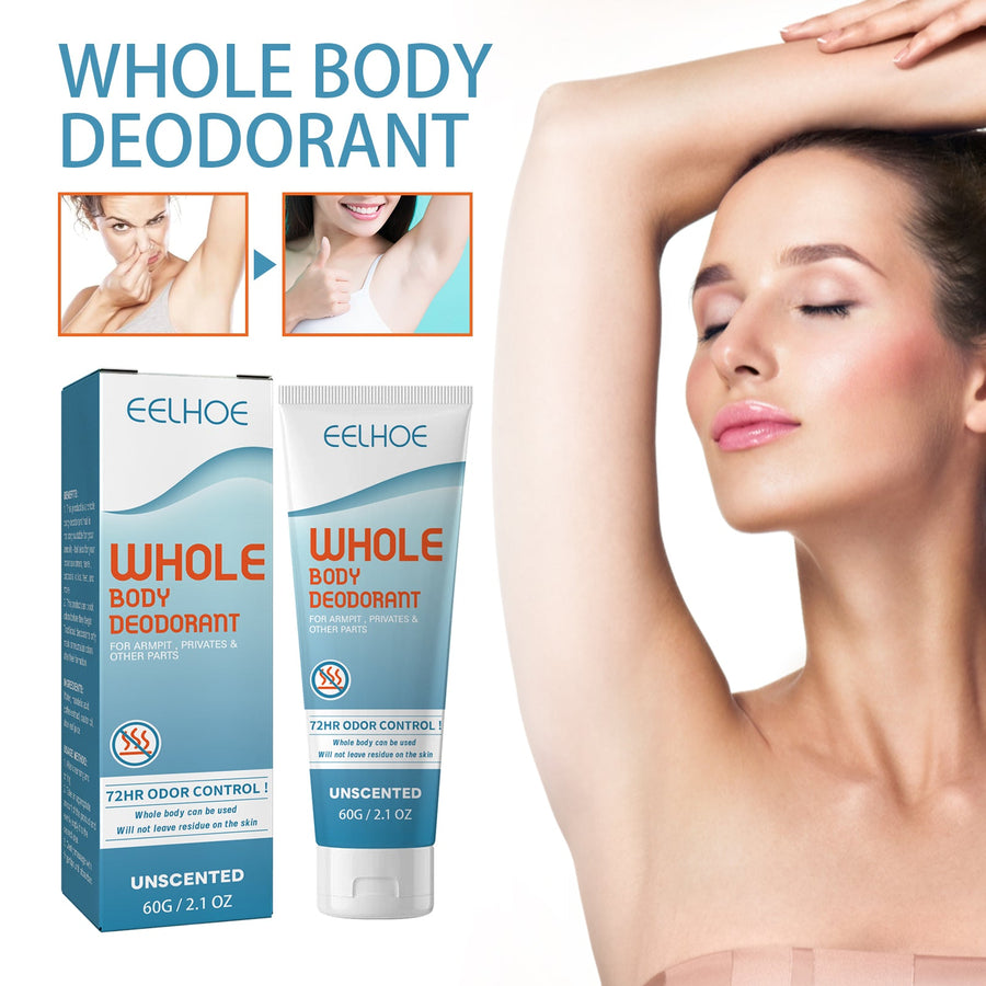 Whole Body Deodorant Cream - 72HR Odor Control, No Residue