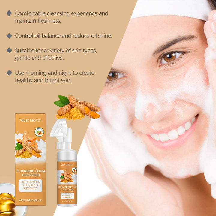 Turmeric Foam Cleanser for Oily Skin & Clogged Pores