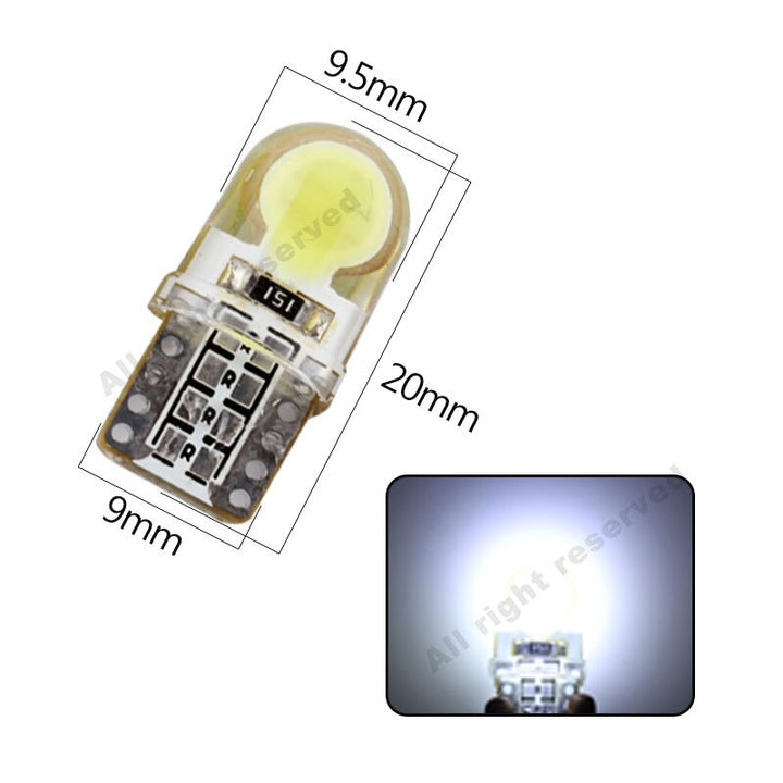 T10 LED Bulbs — 10-Pack Cold White 194 W5W Super Bright