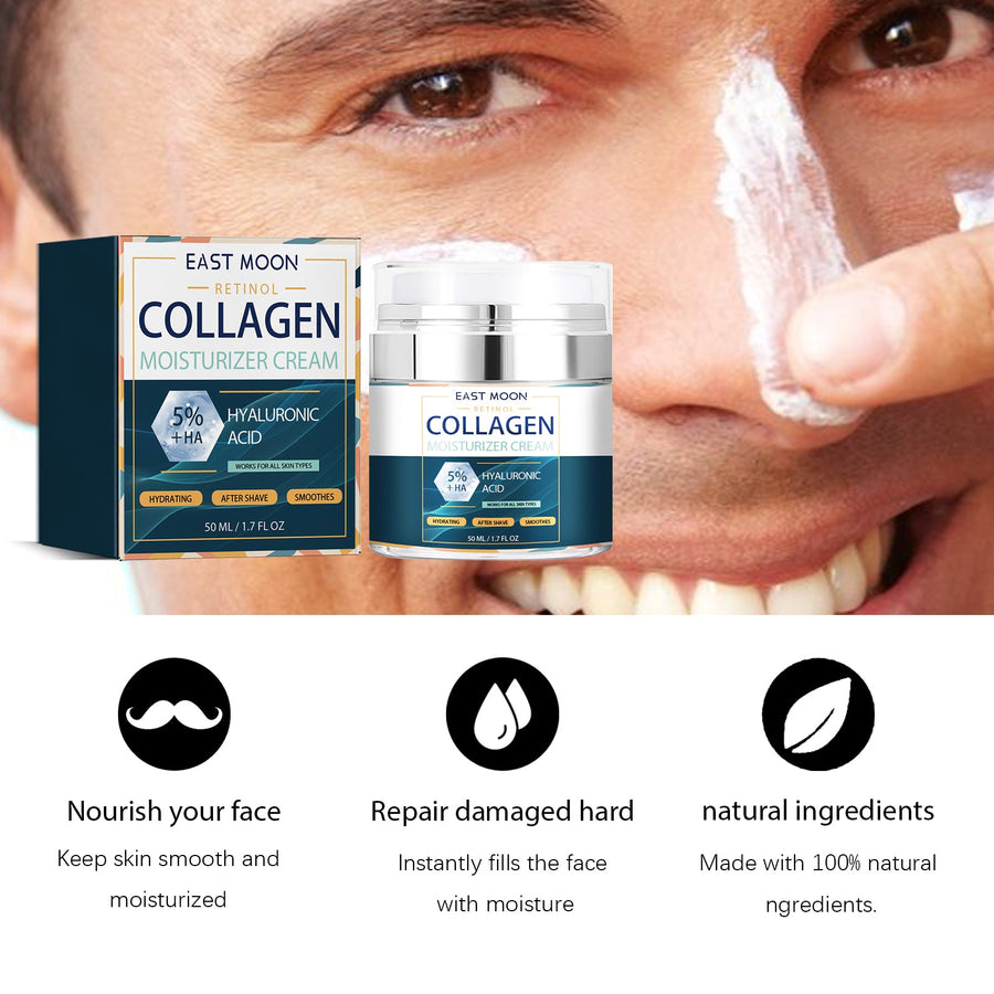 Men's Collagen Face Moisturizer for Hydrated, Smooth Skin