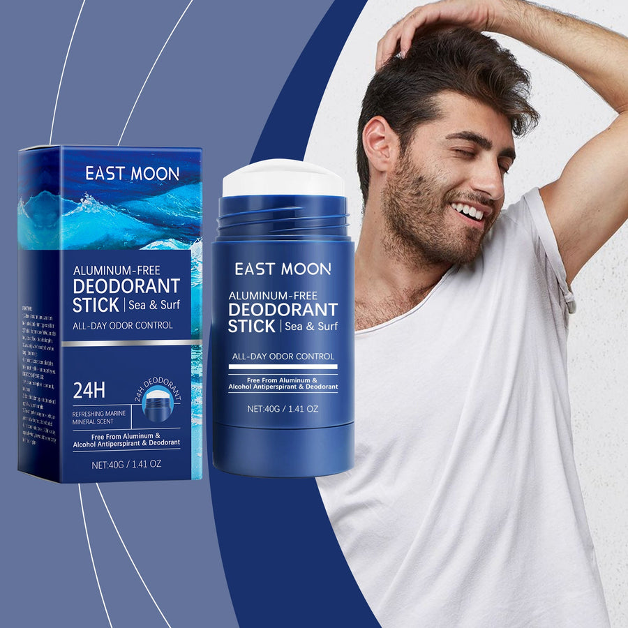 Mineral Deodorant Bar for Men, Aluminum-Free 24H Control