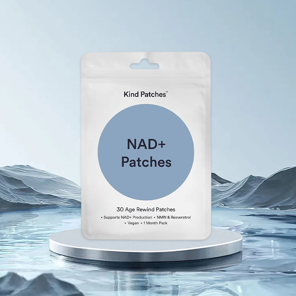 Ingredient breakdown showing Chordyceps Extract, Lion's Mane Mushroom Extract, and Nicotinamide Mononucleotide (NMN) with visual representations
