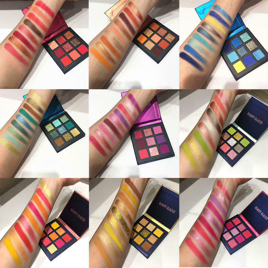 9-Color Eyeshadow Palette for Vivid, Bold Eye Looks