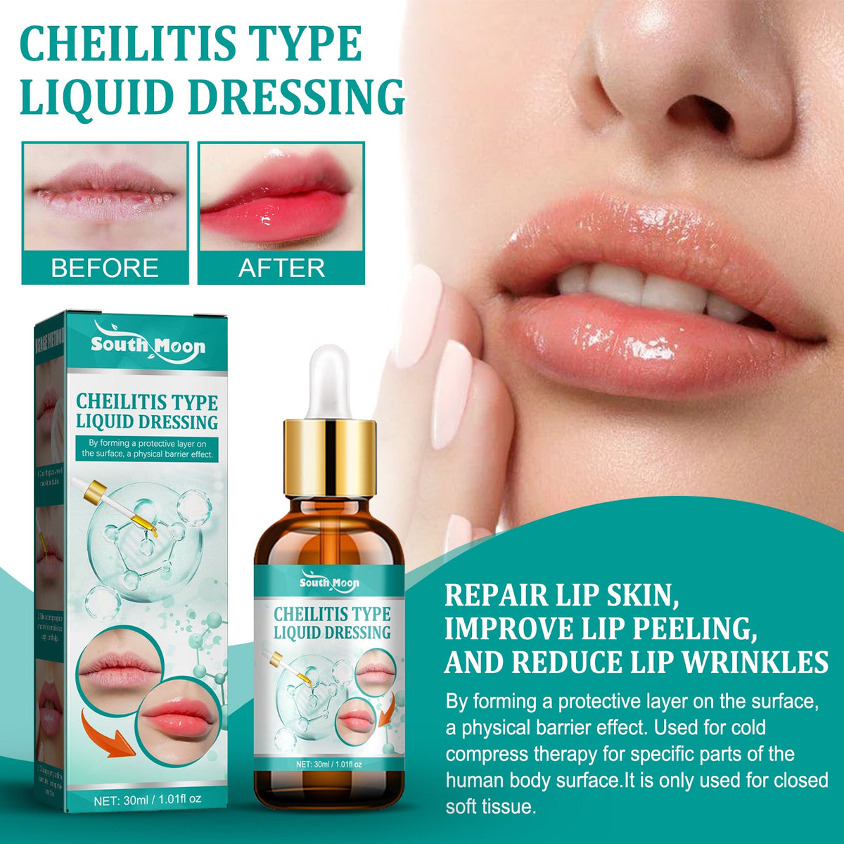 Repair Lip Liquid Dressing for Peeling, Dry Lip Lines