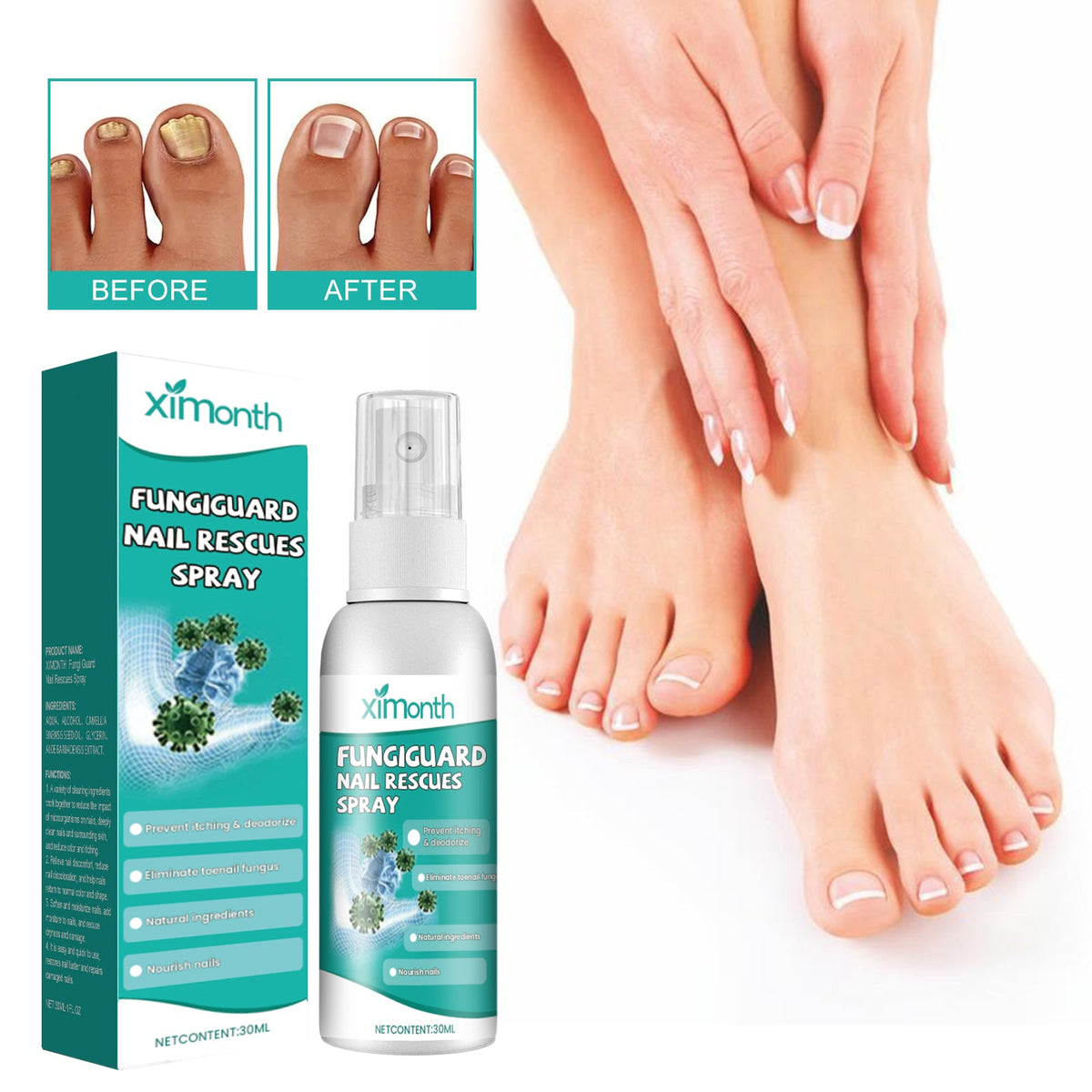 Natural Toenail Care Spray, Gentle