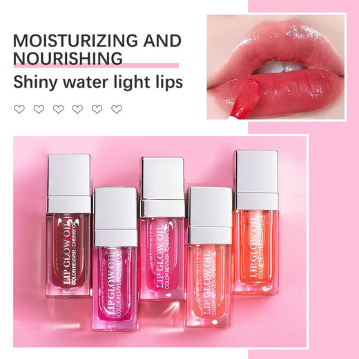 Cherry Lip Oil Gloss for Moisturized, Watery-Shine Lips